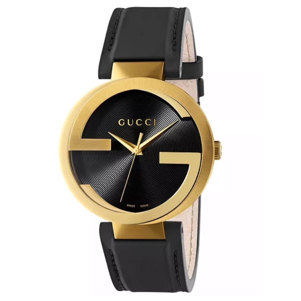 ✨BRAND NEW GUCCI Women’s Interlocking Watch 42mm Black/Gold✨